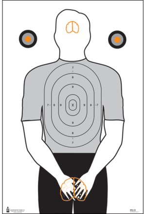 Action Target PIC12100 Entertainment Politically Incorrect Silhouette Paper Hanging 23" x 35" Black/Gray/White 100rd Box
