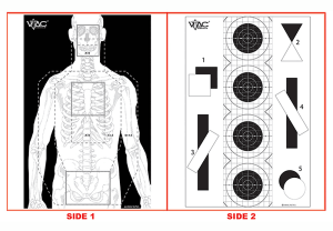 Action Target VTACP100 Sighting Advanced Training Marksmanship/Silhouette Heavy Paper 23" x 35" Black/Gray/White 100rd Box