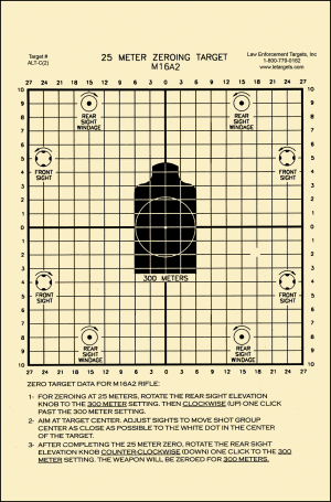 Action Target ALTC2100 Sighting Zeroing Center Mass Tagboard Hanging 25 Meters 8.75" x 11.50" Black/White 100rd Box