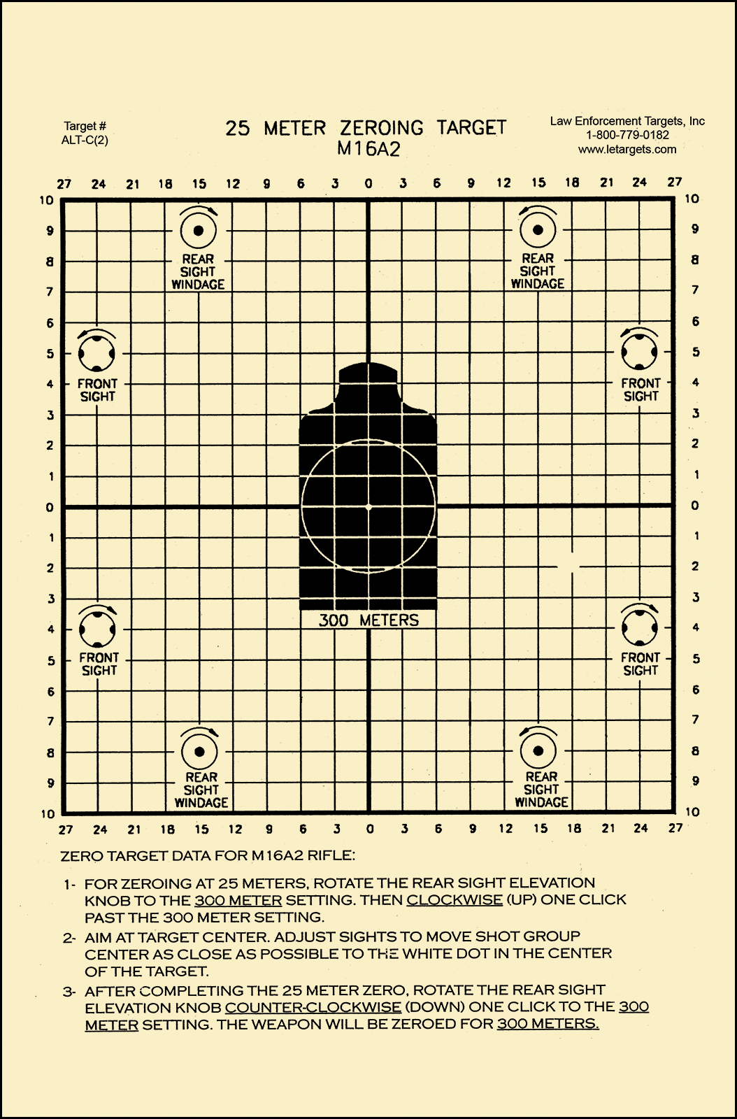 Action Target ALTC2100 Sighting Zeroing Center Mass Tagboard Hanging 25 Meters 8.75" x 11.50" Black/White 100rd Box