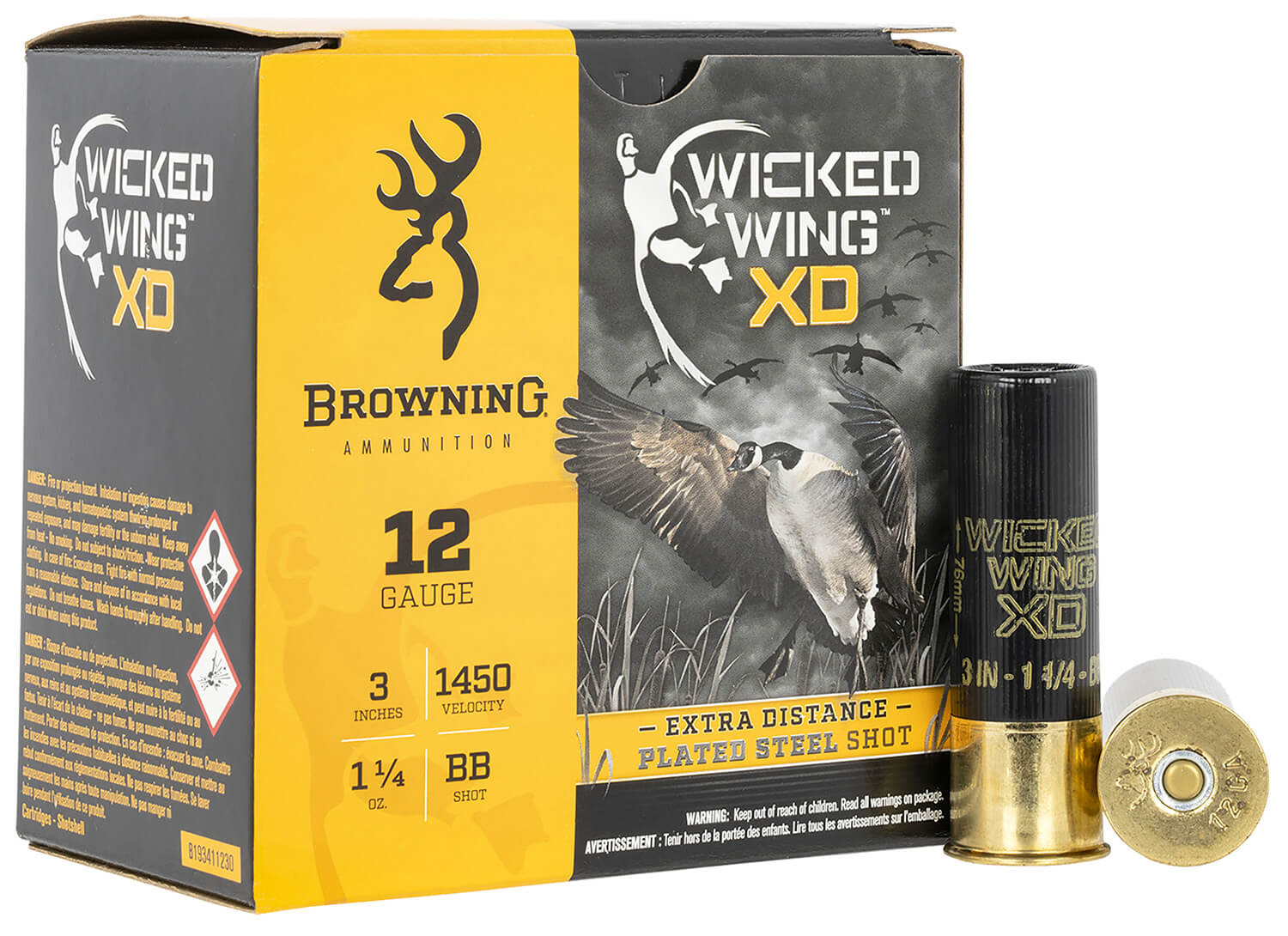 Browning Ammo B193411230 Wicked Wing XD 12Gauge 3" 1 1/4oz BBShot 25rd Box - Image 3