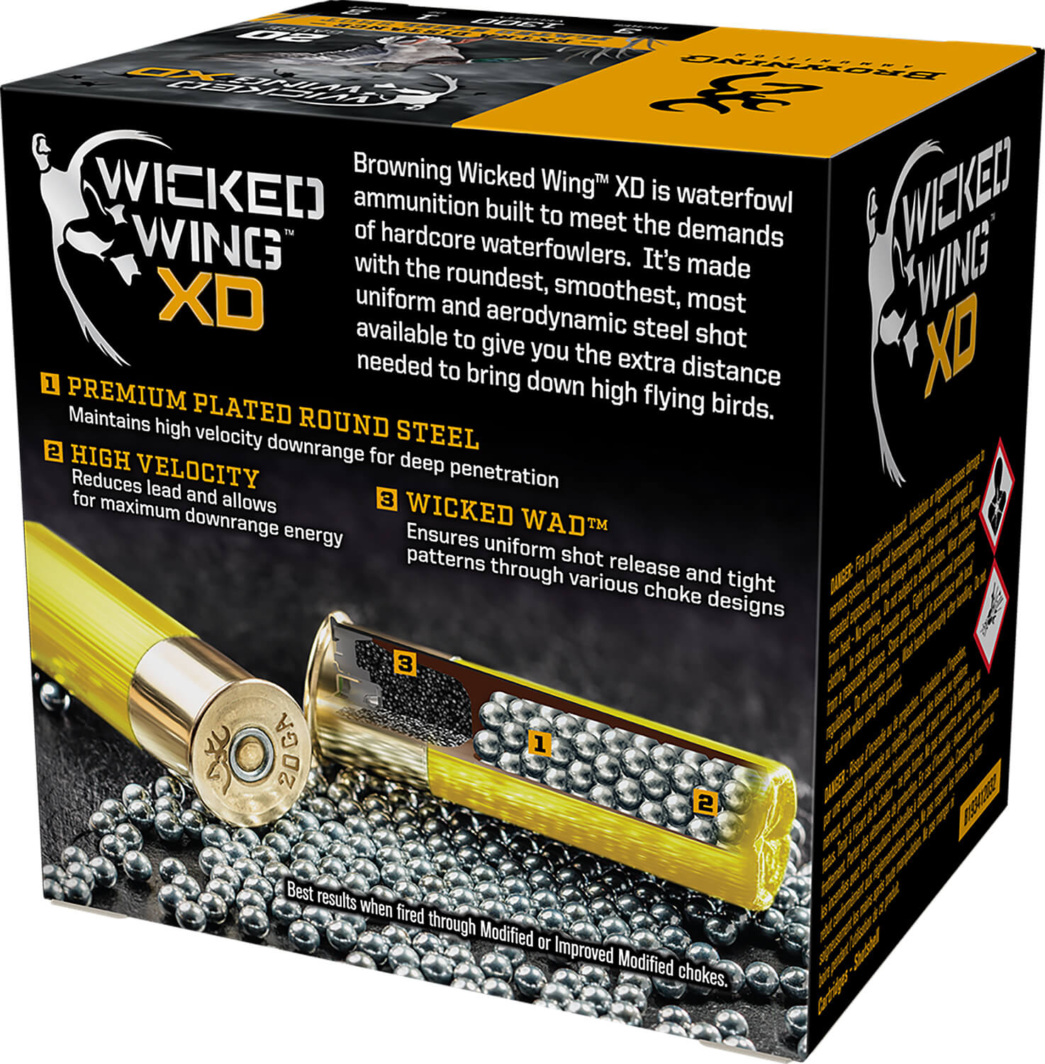 Browning Ammo B193412032 Wicked Wing XD 20Gauge 3" 1oz 2Shot 25rd Box - Image 2