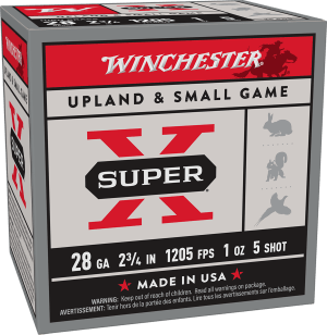 Winchester Ammo X28H5 Super X Heavy Game Load High Brass 28 Gauge 2.75" 1 oz 5 Shot 25 Bx