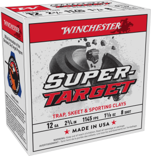 Winchester Ammo TRGT128 Super-Target Light Target 12 Gauge 2.75" 1 1/8 oz 8 Shot 25rd Box