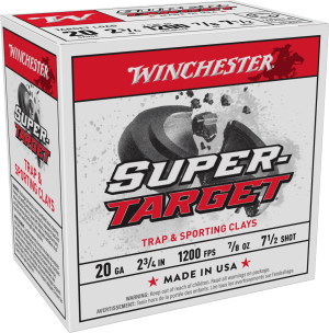 Winchester Ammo TRGT207 Super-Target 20 Gauge 2.75ā³ 7/8 oz 7.5 Shot 25rd Box Winchester Ammo TRGT207 Super-Target 20 Gauge 2.75ā³ 7/8 oz 7.5 Shot 25rd Box