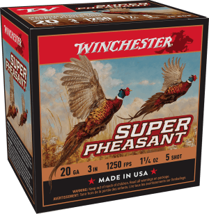 Winchester Ammo X203PH5 Super Pheasant Magnum High Brass 20 Gauge 3" 1 1/4 oz 5 Shot 25 Bx