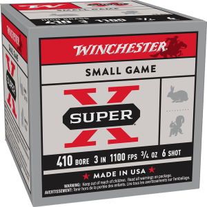 Winchester Ammo X413H6 Super X Heavy Game Load High Brass 410 Gauge 3" 3/4 oz 6 Shot 25 Bx