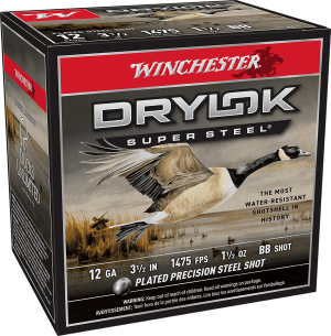 Winchester Ammo SSH12LHBB Drylok Super Steel High Velocity 12 Gauge 3.50" 1 1/2 oz BB Shot 25rd Box