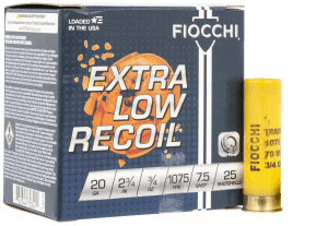 Fiocchi 20LITE75 Exacta Target Low Recoil Trainer 20Gauge 2.75" 3/4oz 7.5Shot 25rd Box
