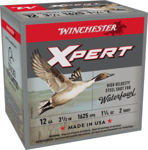 Winchester Ammo WEX12LM2 Super X Xpert High Velocity 12 Gauge 3.50" 1 1/4 oz 2 Shot 25rd Box