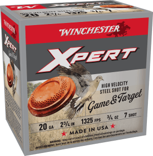 Winchester Ammo WE20GT7 Super X Xpert High Velocity 20 Gauge 2.75" 3/4 oz 7 Shot 25 Per Bx