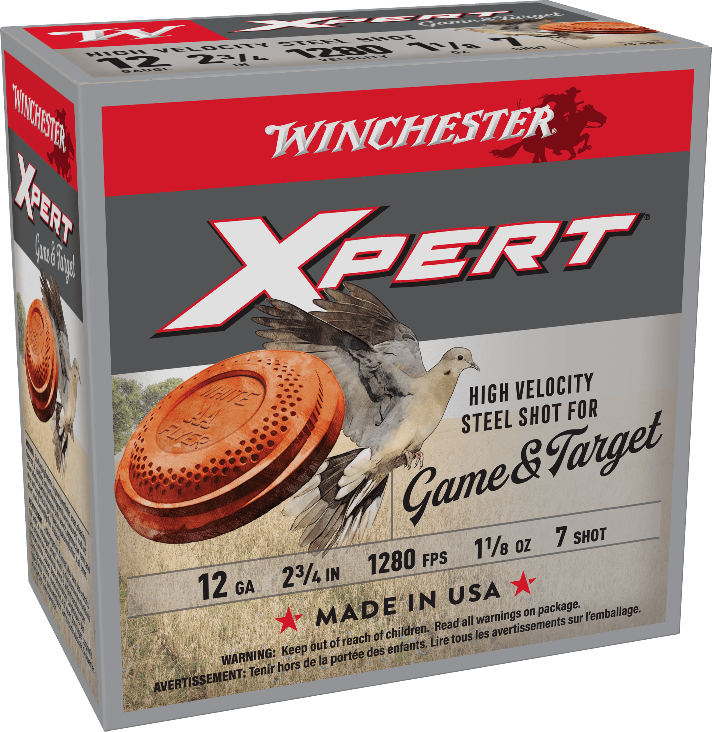 Winchester Ammo WE12GTH7 Super X Xpert High Velocity 12 Gauge 2.75" 1 1/8 oz 7 Shot 25 Per Bx