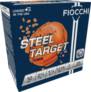 Fiocchi 12S1187 Steel Target  12Gauge 2.75" 1 1/8oz 7Shot 25rd Box