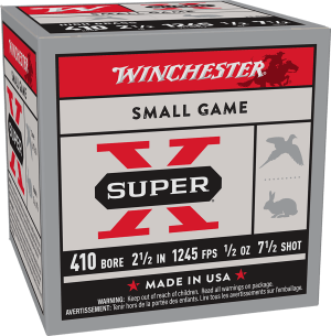 Winchester Ammo X417 Super X Heavy Game Load High Brass 410 Gauge 2.50" 1/2 oz 7.5 Shot 25 Bx