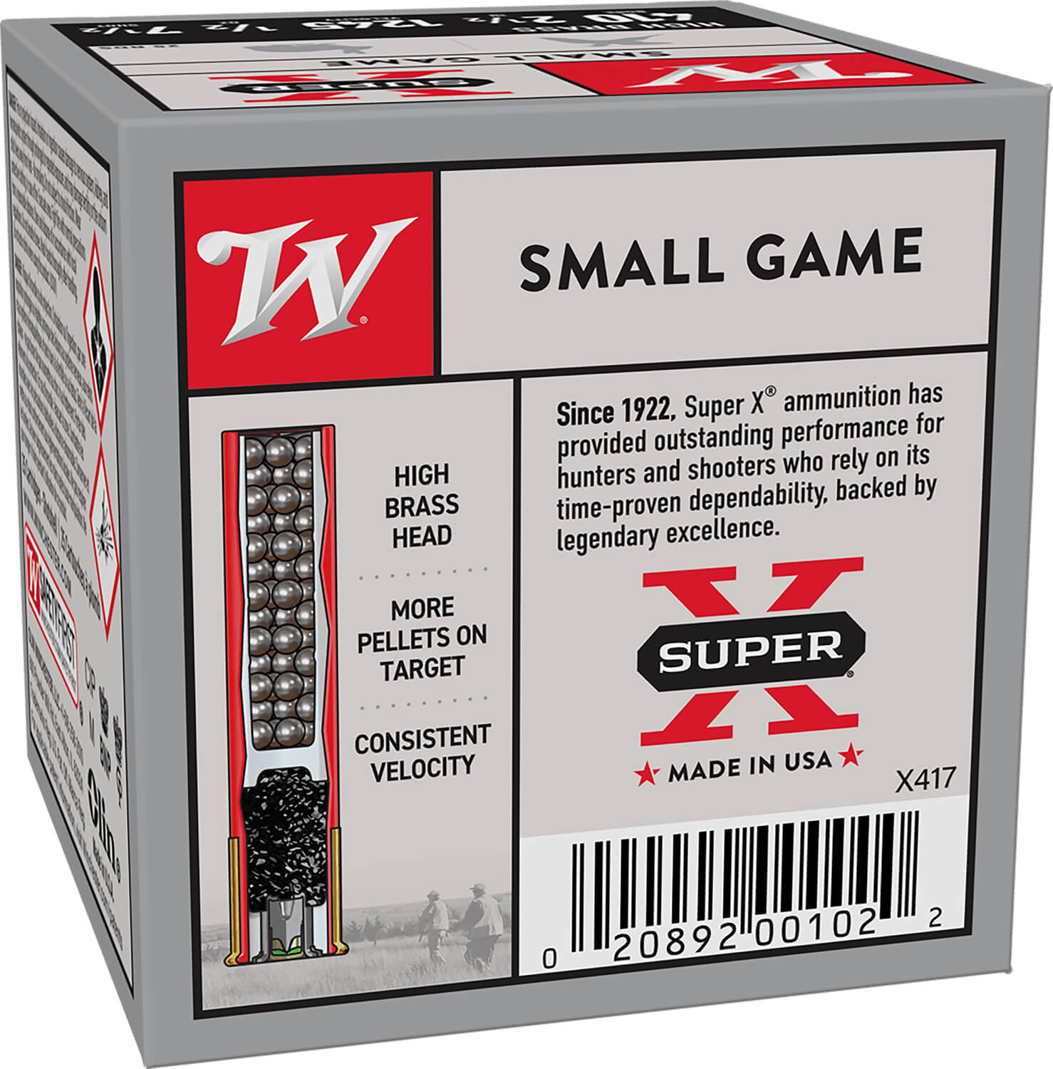 Winchester Ammo X417 Super X Heavy Game Load High Brass 410 Gauge 2.50" 1/2 oz 7.5 Shot 25 Bx - Image 2