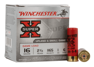 Winchester Ammo XU166 Super X Game Load 16 Gauge 2.75" 1 oz 1165 fps 6 Shot 25rd Box