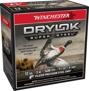 Winchester Ammo XSV1234 Drylok Super Steel Magnum 12 Gauge 3" 1 1/4 oz 4 Shot 25rd Box