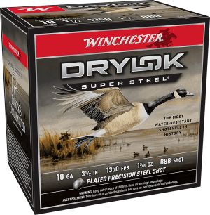 Winchester Ammo XSC10BBB Drylok Super Steel Magnum 10 Gauge 3.50" 1 5/8 oz BBB Shot 25rd Box