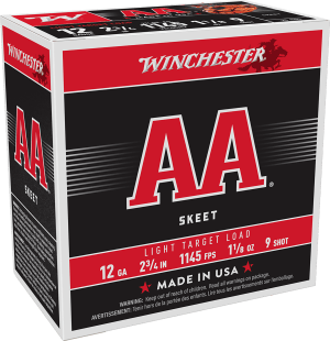 Winchester Ammo AA129 AA Light Target 12 Gauge 2.75" 1 1/8 oz 9 Shot 25rd Box