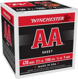 Winchester Ammo AA419 AA 410 Gauge 2.50ā³ 1/2 oz 9 Shot 25rd Box Winchester Ammo AA419 AA 410 Gauge 2.50ā³ 1/2 oz 9 Shot 25rd Box