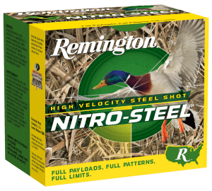 Remington Ammunition 20796 Nitro-Steel High Velocity 12 Gauge 3ā³ 1 1/4 oz 1 Shot 25rd Box/ 10 Cs Remington Ammunition 20796 Nitro-Steel High Velocity 12 Gauge 3ā³ 1 1/4 oz 1 Shot 25rd Box/ 10 Cs