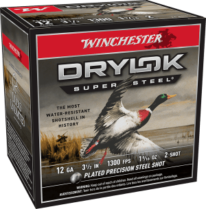 Winchester Ammo XSM12L2 Drylok Super Steel Magnum 12 Gauge 3.50" 1 9/16 oz 2 Shot 25rd Box