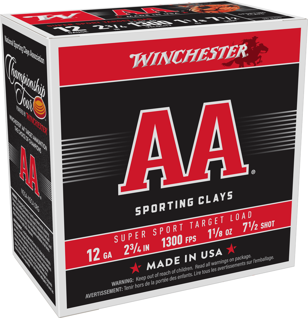Winchester Ammo AASC127 AA Super Sport Sporting Clay 12 Gauge 2.75" 1 1/8 oz 7.5 Shot 25rd Box
