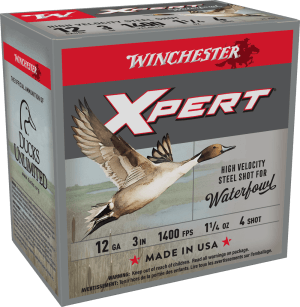 Winchester Ammo WEX123H4 Super X Xpert High Velocity 12 Gauge 3" 1 1/4 oz 4 Shot 25rd Box