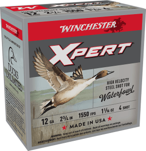 Winchester Ammo WEX124 Super X Xpert High Velocity 12 Gauge 2.75" 1 1/16 oz 4 Shot 25 Per Bx