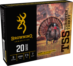 Browning Ammo B193922037 TSS Tungsten Turkey 20Gauge 3" 1 1/2oz Tungsten 7Shot 5 Per Box