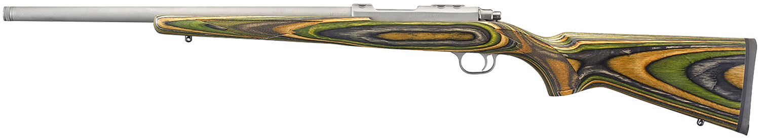 Ruger 7219 77/17 17 WSM 6+1 18.50" Threaded Barrel Matte Stainless Steel Integral Scope Mounts On Solid Steel Receiver Green Mountain Laminate Stock - Image 2