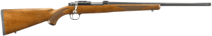 Ruger 7222 77/17  17 WSM 6+1 20" Threaded Barrel  Blued Alloy Steel  Integral Scope Mount On A Solid Steel Receiver  American Walnut Stock