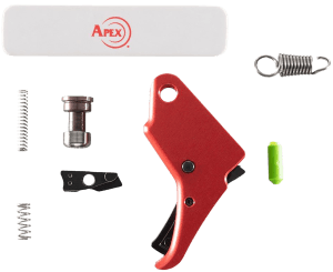 Apex Tactical 100056 Action Enhancement Trigger & Duty/Carry Kit 9mm Luger/40 S&W Red Drop-In Fits S&W M&P Shield