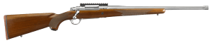 Ruger 57107 Hawkeye Hunter Full Size 308 Win 4+1 20" Satin Stainless Steel Threaded Barrel Picatinny Rail Steel Receiver Fixed American Walnut w/Pistol Grip Stock
