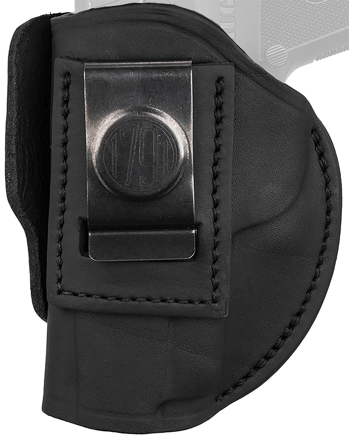 1791 Gunleather 4WH1SBLL 4-Way IWB/OWB 01 Stealth Black Leather Belt Clip Fits 3-4" Barrel 1911 Left Hand - Image 2