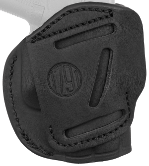 1791 Gunleather 4WH2SBLL 4-Way IWB/OWB Size 02 Stealth Black Leather Belt Clip Compatible w/Ruger LCP/S&W Bodyguard/Glock 42/43/43X Left Hand