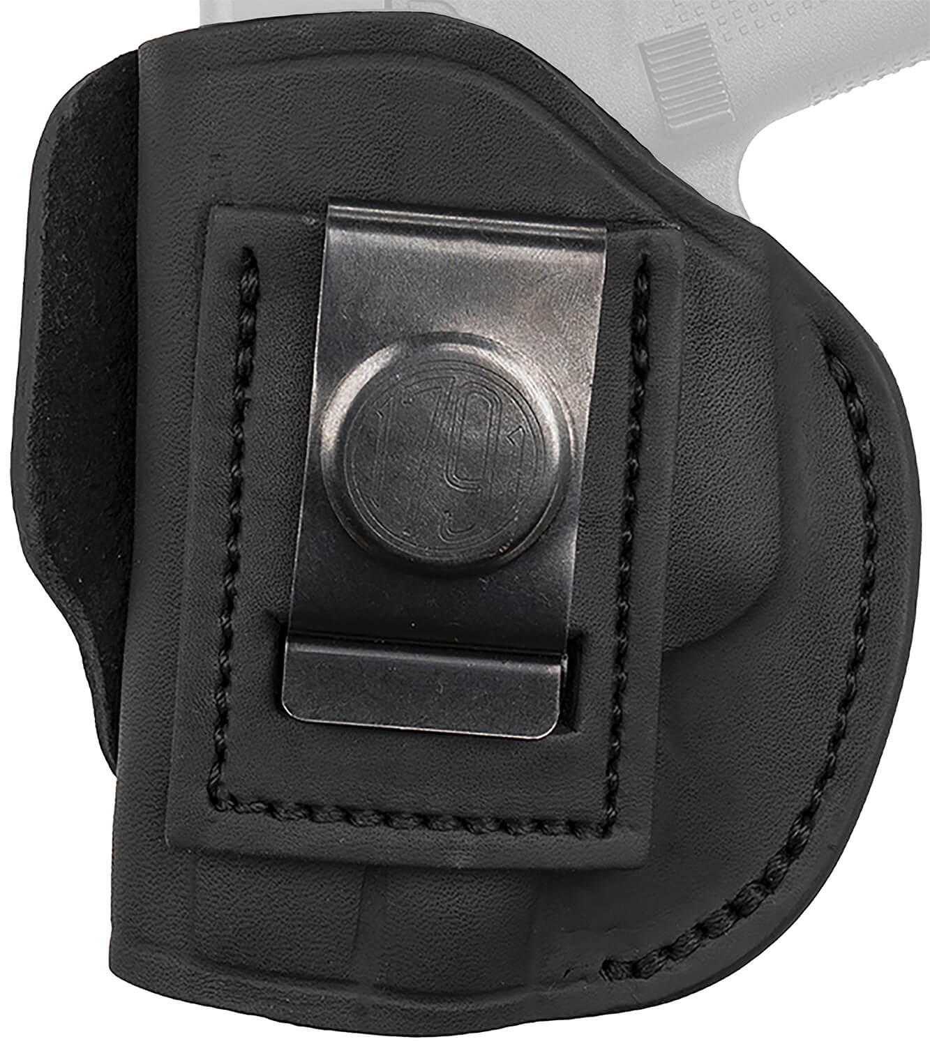 1791 Gunleather 4WH2SBLL 4-Way IWB/OWB Size 02 Stealth Black Leather Belt Clip Compatible w/Ruger LCP/S&W Bodyguard/Glock 42/43/43X Left Hand - Image 2