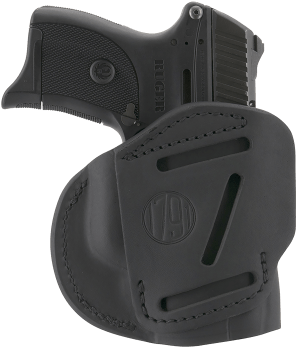 1791 Gunleather 4WH4SBLL 4-Way IWB/OWB Size 04 Stealth Black Leather Belt Clip Compatible w/Glock 26/Springfield XD/XDS/S&W M&P Shield Plus Left Hand
