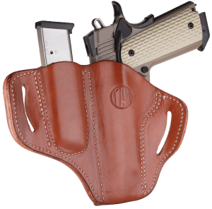 1791 Gunleather BH1M1CBRR BH1M1 Combo OWB 01 Classic Brown Leather Belt Slide Fits 4-5" 1911