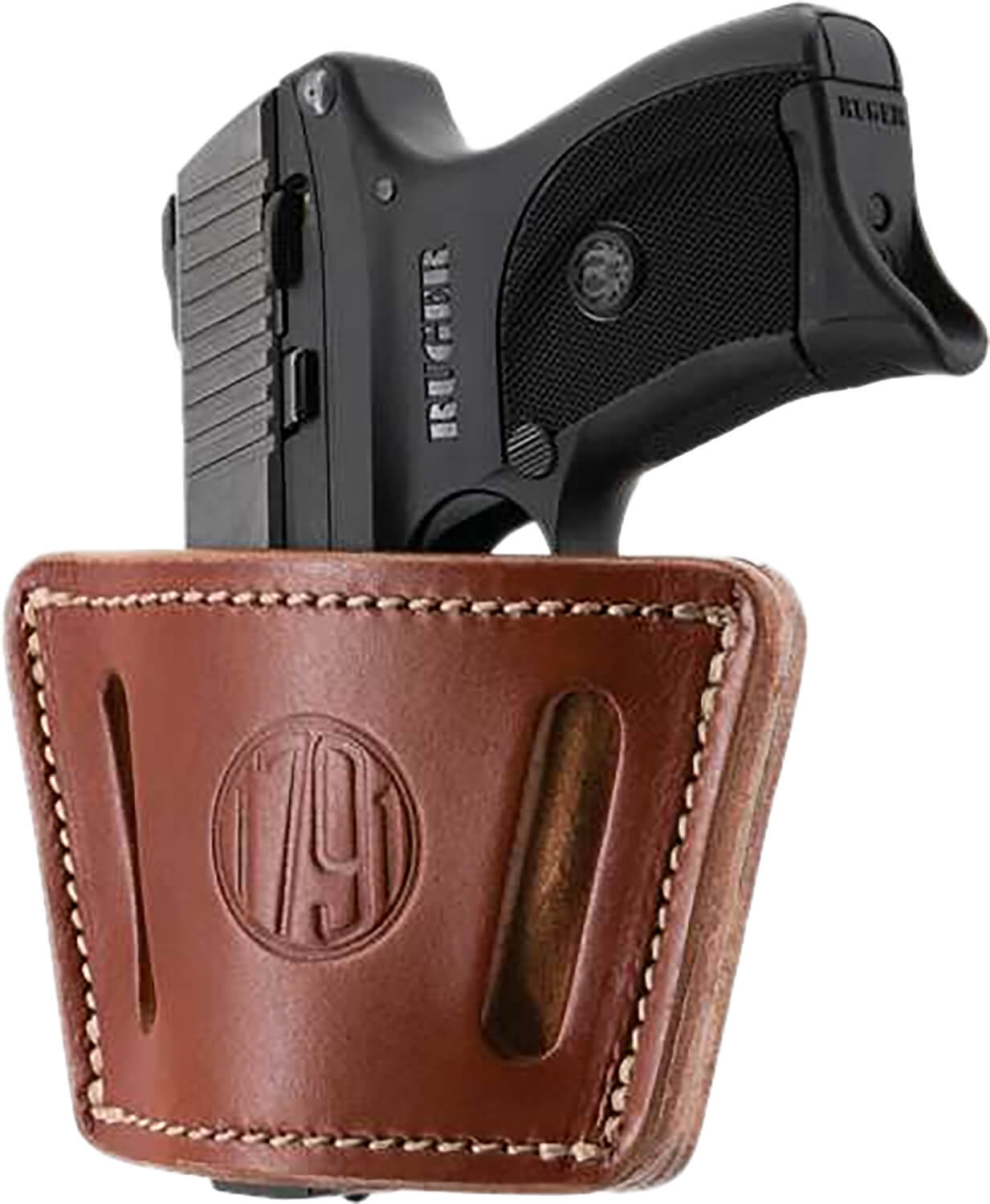 1791 Gunleather UIWCBRA UIW IWB/OWB Classic Brown Leather Belt Clip Fits Most Small-Mid Frame Autos Ambidextrous - Image 3
