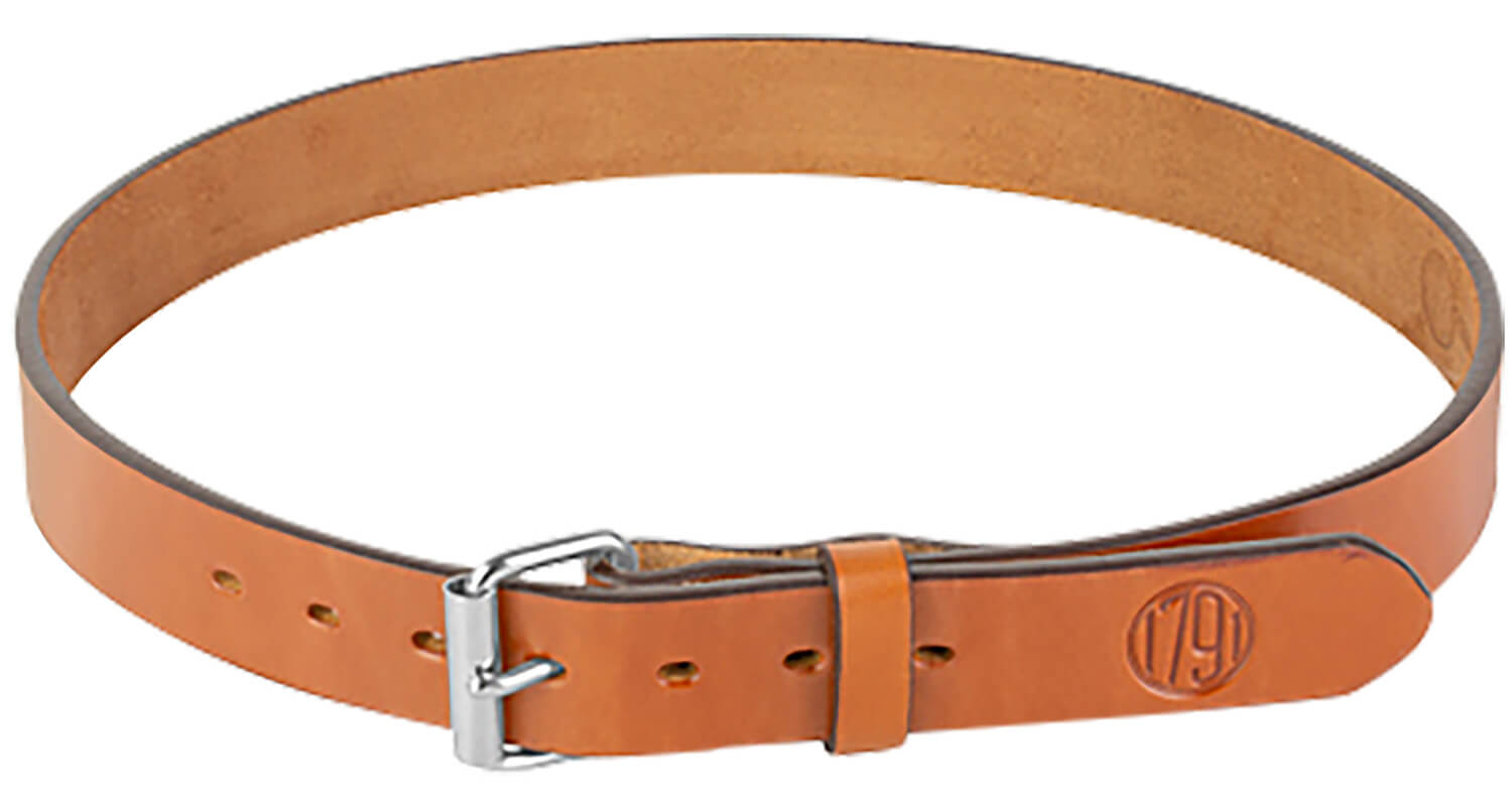 1791 Gunleather BLT014650CBRA 01 Gun Belt Classic Brown Leather 46/50 1.50" Wide Buckle Closure - Image 2