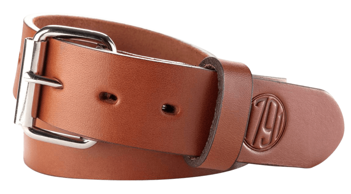 1791 Gunleather BLT014852CBRA 01 Gun Belt Classic Brown Leather 48/52 1.50" Wide Buckle Closure