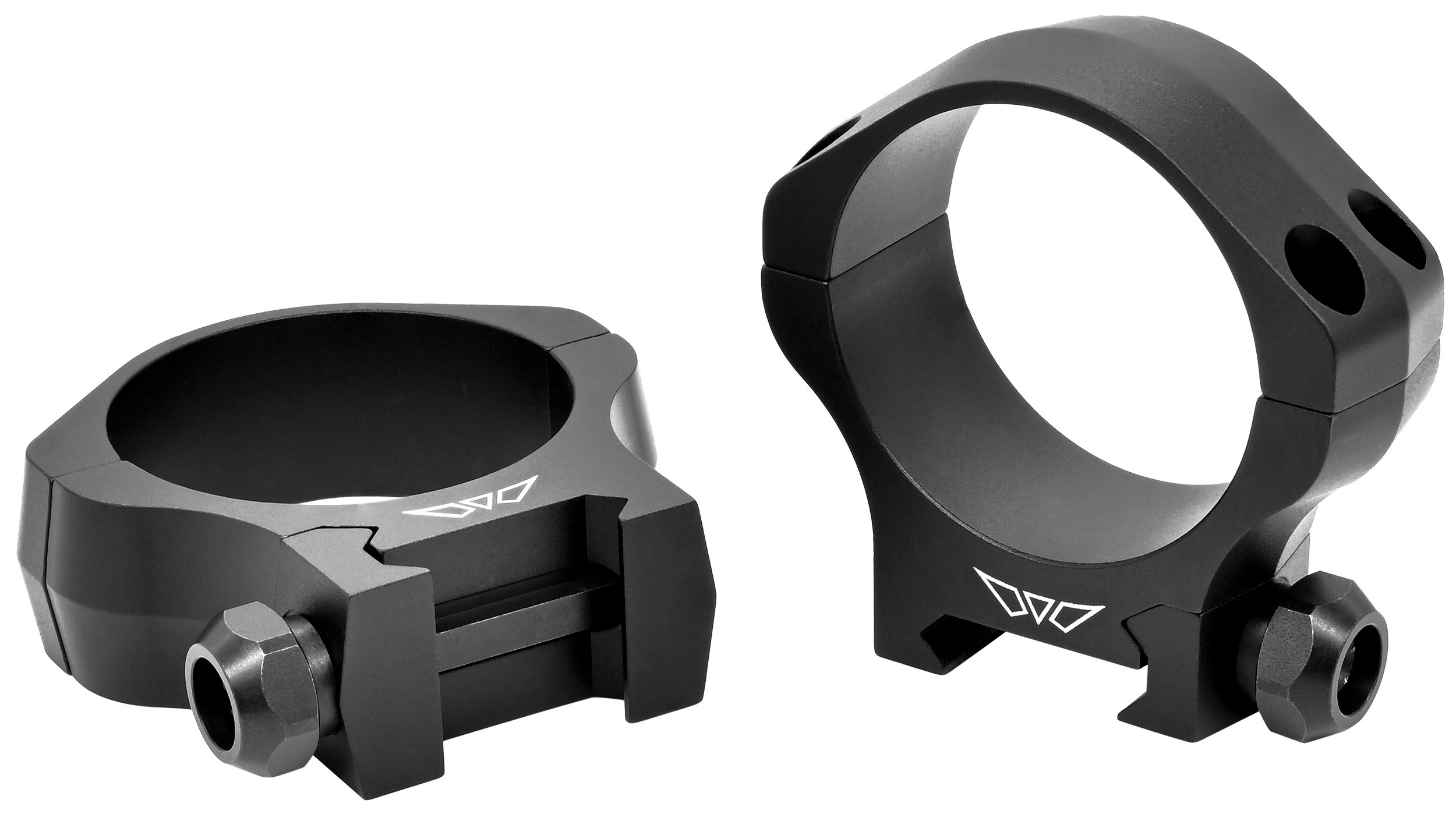 Warne 7250M Scope Rings Mountain Tech Matte Black 40mm Low 0 MOA