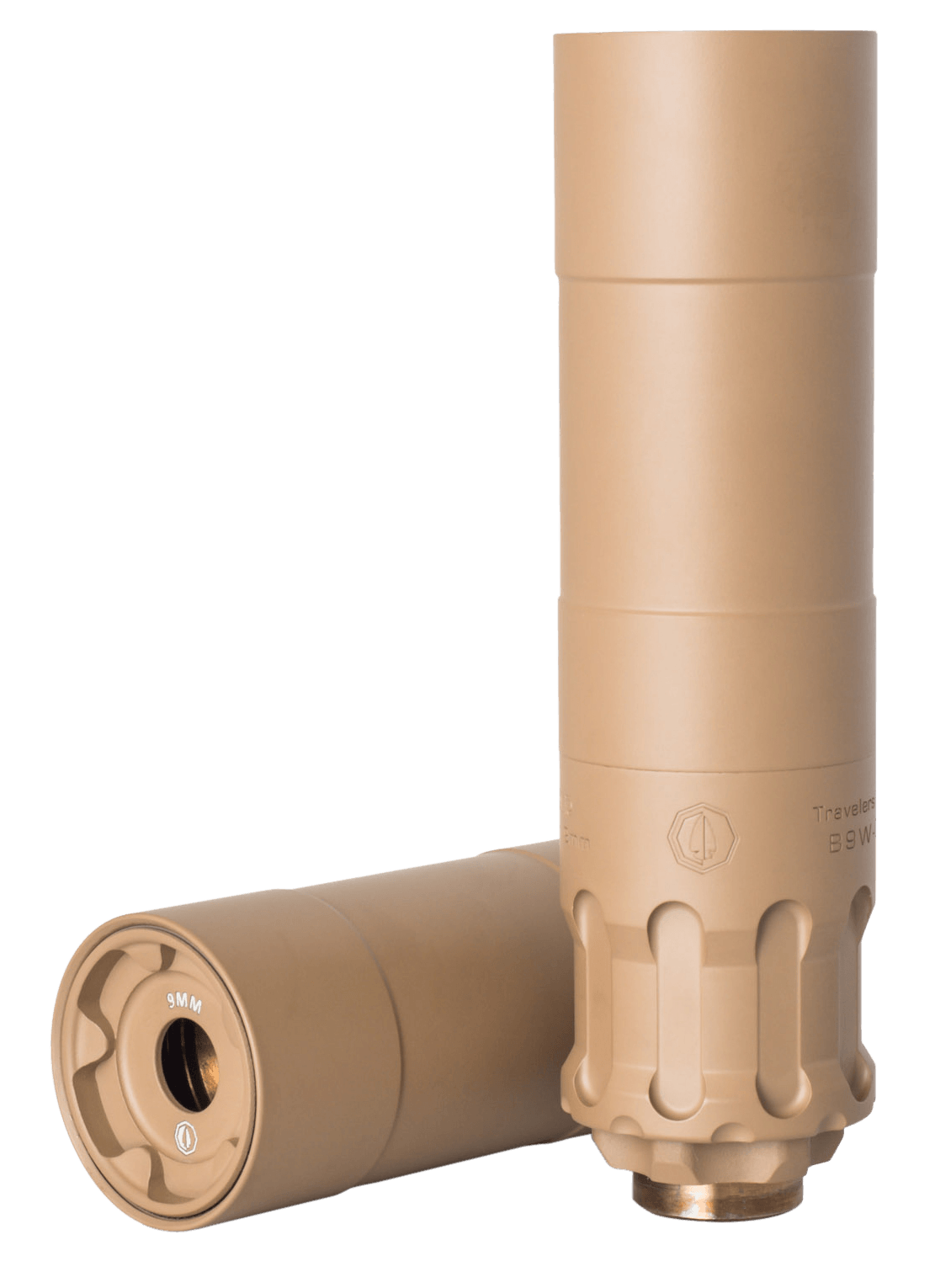 Rugged Suppressor OBSFDE9 Obsidian9 9mm Luger 1.37" Flat Dark Earth Cerakote 17-4 Stainless Steel 1/2"-28 tpi