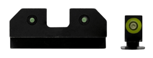 XS Sights GLR014P6G R3D  Night Sights fits Glock  Black | Green Tritium Green Outline Front Sight Green Tritium  Rear Sight