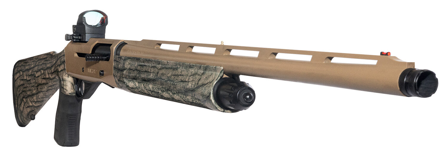 Girsan 390160 MC312 Gobbler 12 Gauge with 24" Barrel 3.5" Chamber 5+1 Capacity Bronze Cerakote Metal Finish & Camo Fixed Pistol Grip Synthetic Stock Right Hand (Full Size) Includes Red Dot - Image 3