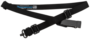 Blue Force Gear VCAS2TO1PB125AABK Vickers 221 Sling made of Black Cordura with 54"-64" OAL  1.25" W  One-Two Point Design & Push Button Swivel for AR Platform