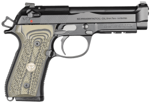 Wilson Combat BER92BRIG9 92G Brigadier Tactical 9mm Luger 15+1 4.70" Target Crown Steel Barrel Black Serrated Steel Slide Black Steel Frame w/Picatinny Rail Dirty Olive G10 Grip Ambidextrous