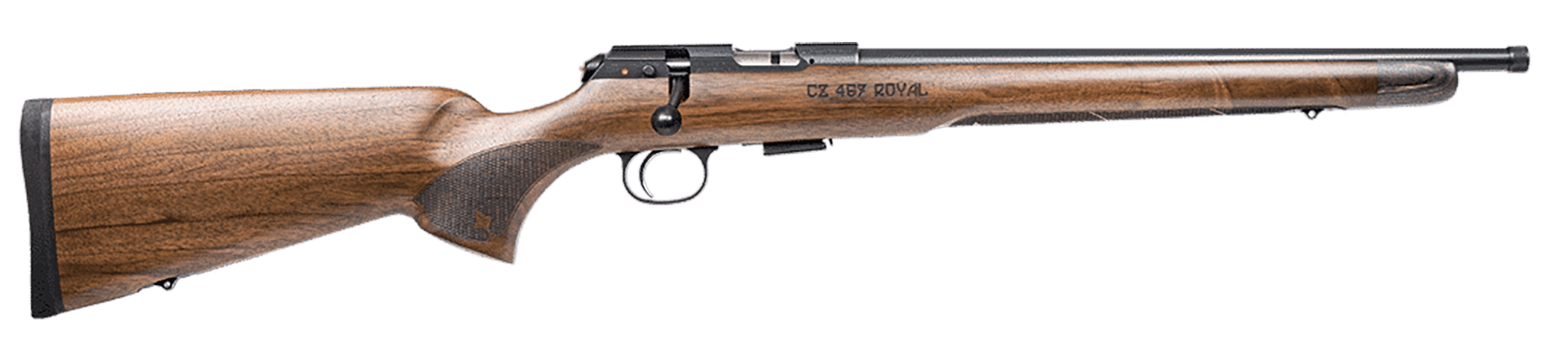 CZ-USA 02370 CZ 457 Royal Full Size 22 LR 5+1 16.50" Black Nitride Steel Threaded Barrel Black Nitride Steel Receiver Walnut Fixed American Style w/Decorative Forend Tip Stock Right Hand