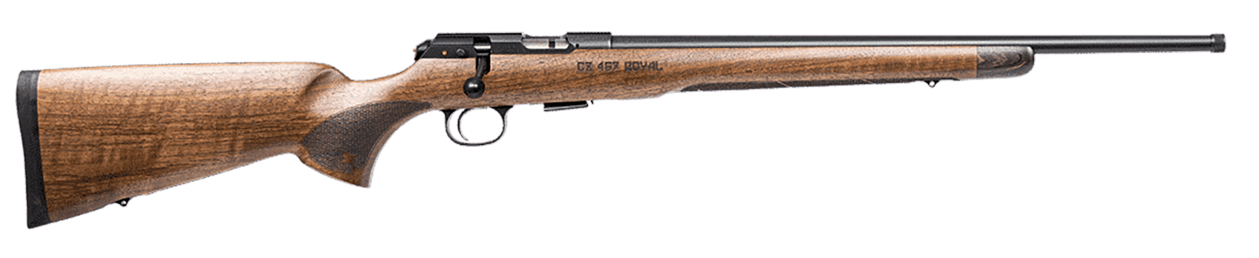 CZ-USA 02373 CZ 457 Royal Full Size 22 LR 5+1 20.50" Black Nitride Black Nitride Steel Receiver Walnut Fixed American Style w/Decorative Forend Tip Stock Right Hand
